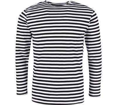 Тельняшка х/б теплая с начесом (полосы т-син)