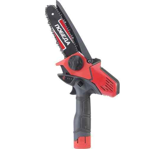 Пила цепная аккумуляторная ПОБЕДА ПА 200 20В, с 1 акб 1,5Ач(слайдер) и зу, 4"/10см,1, 4", 1/4", 28зв