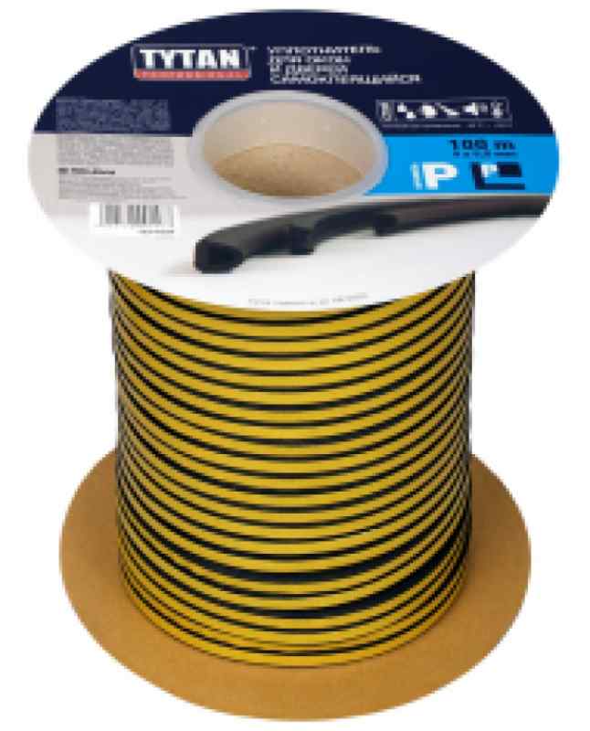 Уплотнитель P 100m x 9mm x 5,5mm, коричневый TYTAN Professional (метраж)