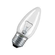 Лампа 60W 230V E27 накаливания свеча прозрачная "Navigator" 