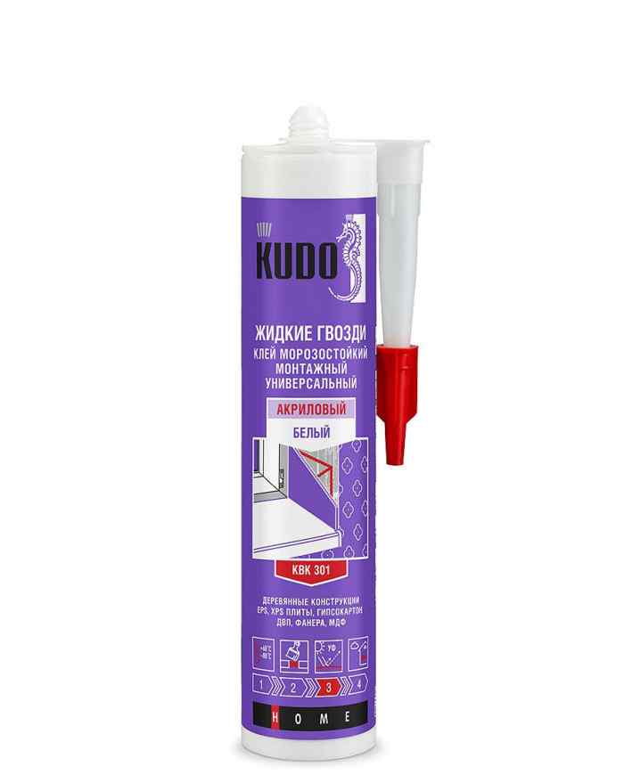 Клей-герметик монтажный ЖИДКИЕ ГВОЗДИ на акрил.основе 280 мл. KUDO
