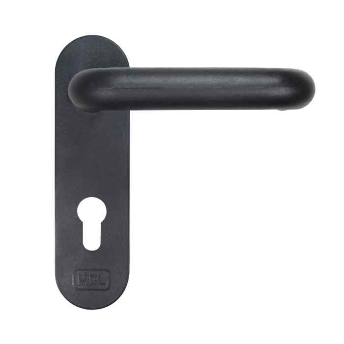 Ручка дверная РH-7201П с пружиной для противопожар. замков, черная MCL 