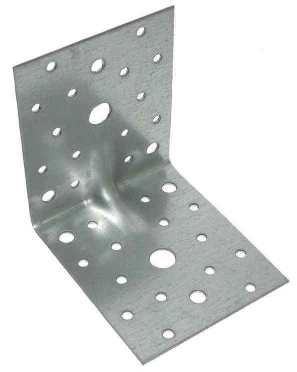 Уголок крепёжный 105х105х90 мм перфорированный с 2 отв. 