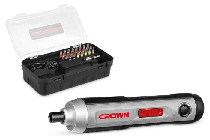 Отвертка аккум 3,6V Li 1*2,0  CROWN CT22033IMC с набором бит кейс
