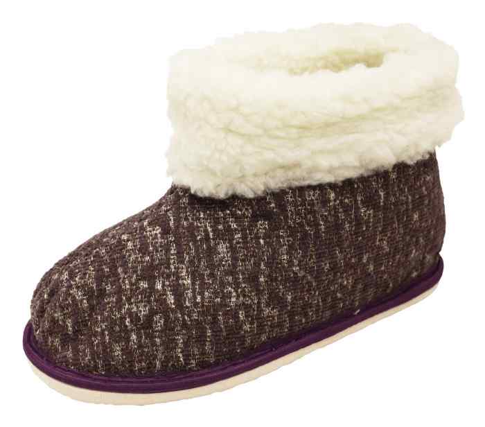 Туфли комнатные (утепленные) женские чуни - 2 фиолетовые
