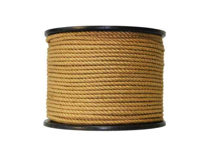 Канат джутовый 20 мм, нагрузка 2100кг Бухта 70/65м