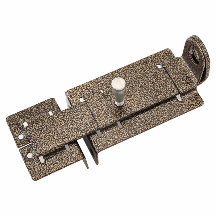 Засов "Секрет" ЗД-04 антик бронза с проушиной (код 2837)