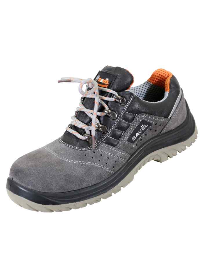 Полуботинки "SAVEL-Универсал" замша (серые) ПУ-ПУ 