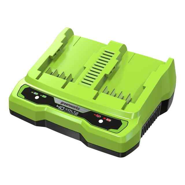 Быстрое зарядное устройство для 2-х аккумуляторов Greenworks Арт. 2938807,40V 