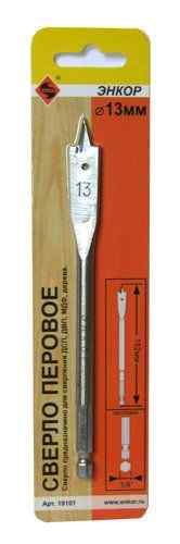 Сверло по дереву Перовое 13х152мм /Энкор
