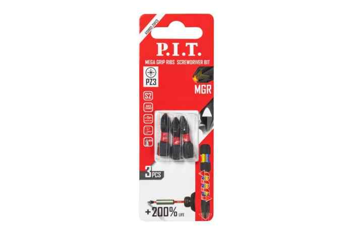 Бита ударная  P.I.T. PZ3x25 мм 3 шт в уп.(ASDR02-25PZ3)