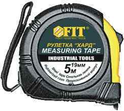 Рулетка строительная 10м прорезиненный корпус FIT