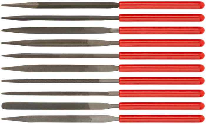 Набор надфилей 3*140мм, ПВХ ручка, 10 шт. FIT