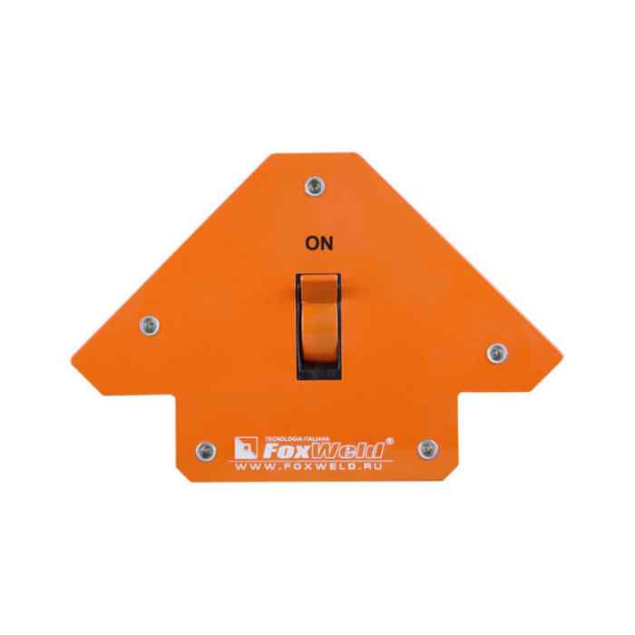 Угольник магнитный Foxweld FIX-4 отключаемый (45/90/135град, до 22кг) 