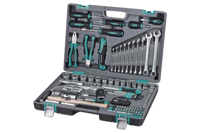 Набор инструмента 1/2",1/4" CrV пластиковый кейс 98 пр. STELS