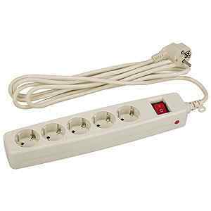 Удлинитель-сетевой фильтр USF-5es-3m-B  (черный) с заземл, 3x0,75мм2, с выкл, 5гн, 3м ЭРА