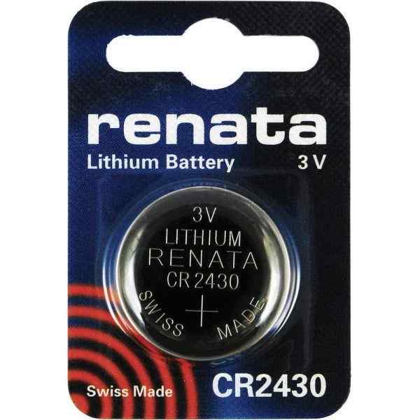 Батарейка CR2430 BL1 дисковая литиевая "Renata"