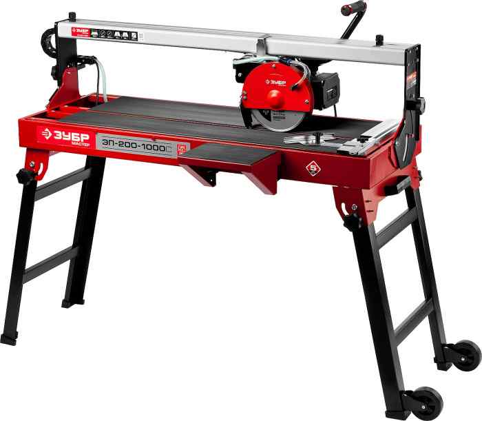 Плиткорез электрический ЗУБР ЭП-200-1000С (1000Вт, 200х25,4мм, мах. длина реза 920мм) 