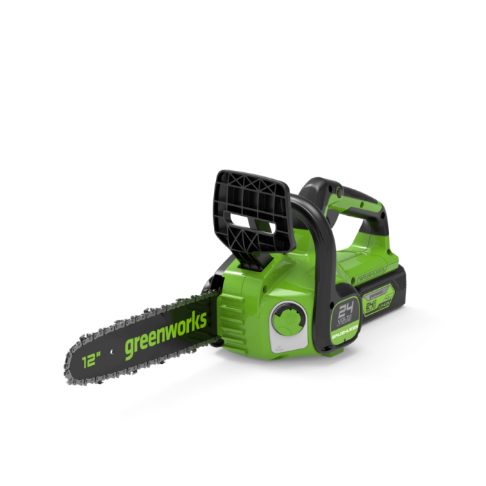 Цепная пила аккумуляторная GreenWorks GD24CS30, 24V, 30см, бесщеточная, без АКБ и ЗУ