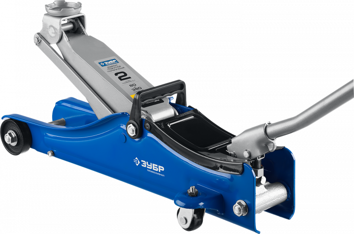 Домкрат гидравлический подкатной 2.0т (80-380мм, низкий подхват) / ЗУБР