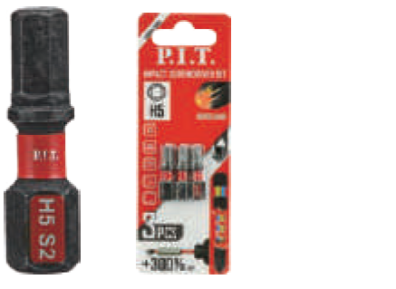 Бита ударная P.I.T. H4x25 мм 3 шт в уп.(ASDR01-25H4)