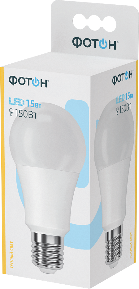 Лампа 15W 230V E27 3000K А60 светодиодная "ФОТОН"
