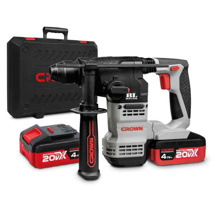 Перфоратор CT28001HX-4 BMC (20 В, 2*4А/ч, SDS+, 2,3 Дж, 3режима)/CROWN