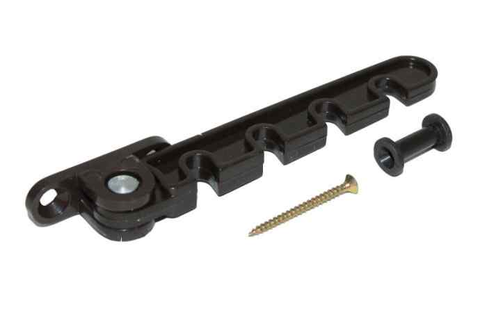 Ограничитель на окна ПВХ пластмассовый коричневый (1шт)