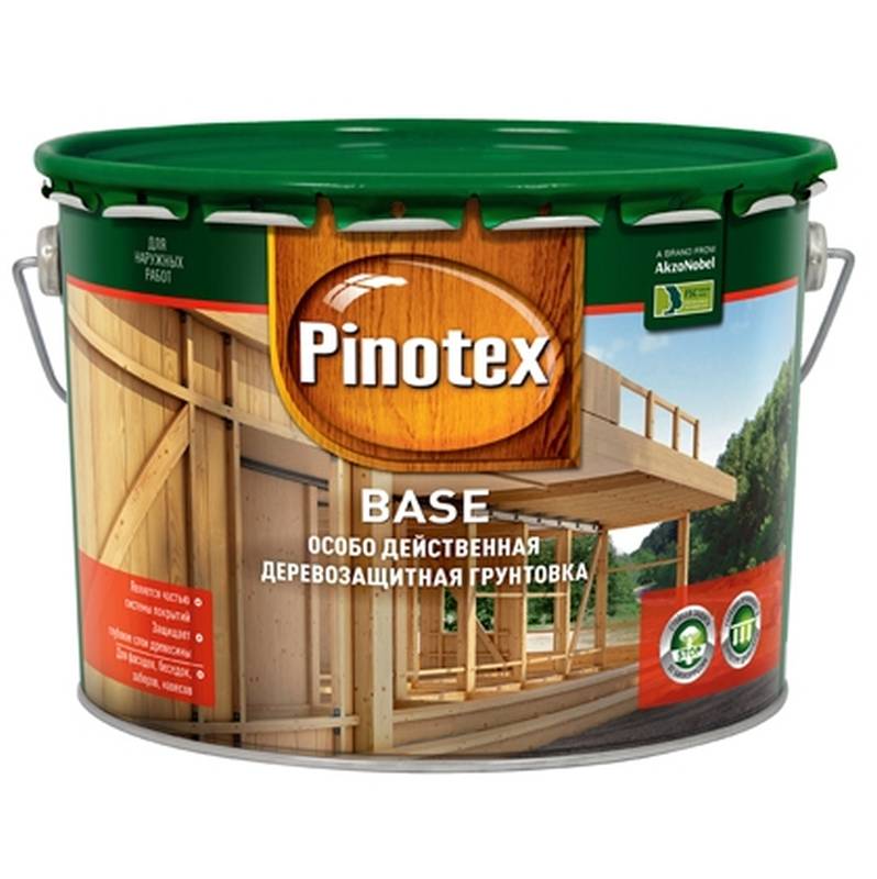 Грунт для древесины 9л под антисептики PINOTEX BASE