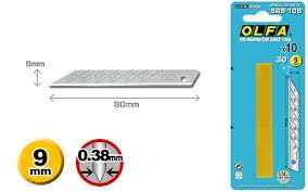 Лезвие OLFA 9х80х0,38 (OL-АВB-10В) 10 шт.