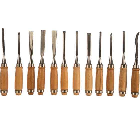 Набор стамесок фигурных с деревяной ручкой 12 шт STAYER