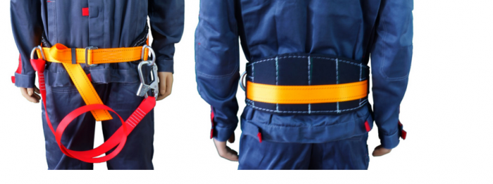 Система удерживающая со стропом из ленты уширенный кушак