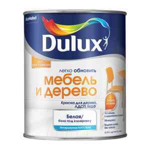 Краска Мебель и дерево 2л Dulux база BW