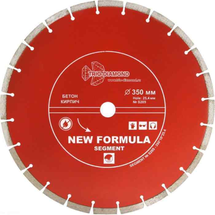 Диск алм. TRIO-DIAMOND New Formula Segment 350x3,2x11x25,4