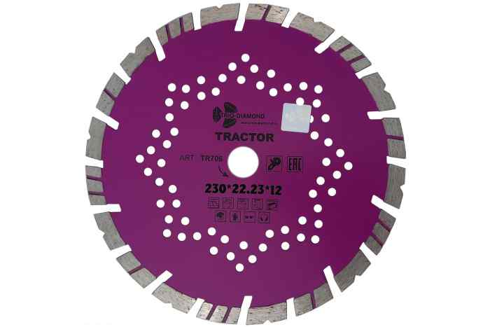 Диск алмазный отрезной Tractor (230х22.2х12 мм) TRIO-DIAMOND