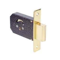 Замок врезной б/руч. АЛЛЮР 90 крест. ключ, латунь (1238)