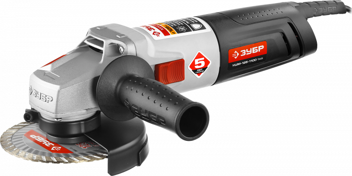 Машина шлиф. угл. УШМ-125-1100 ТМ3 (1100Вт, 125мм, рег.оборотов) / ЗУБР