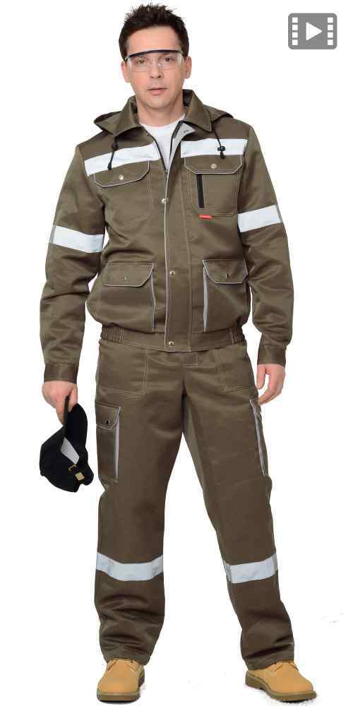 Костюм "СИРИУС-Титан"  куртка кор/пк. цв.хаки с СОП