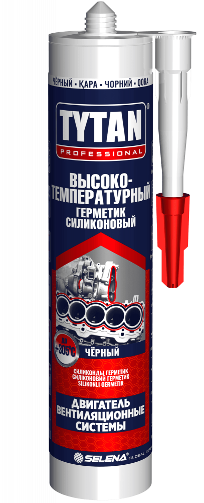 Герметик высокотемпературный черный 280мл TYTAN 