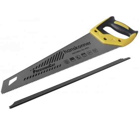 Ножовка по дереву, 450мм, 11-12 TPI, SK5, 3D зуб, чистый рез, Hanskonner