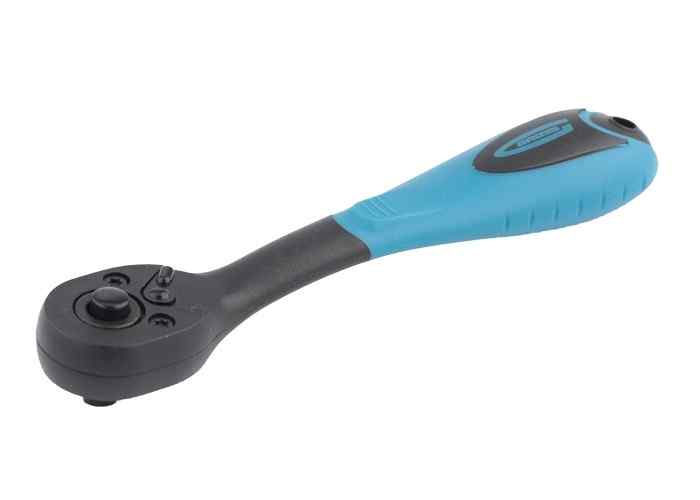 Ключ-трещотка 1/4, 72 зуба, Comfort, с быстрым сбросом, CrV, двухкомпонентная рукоятка Gross