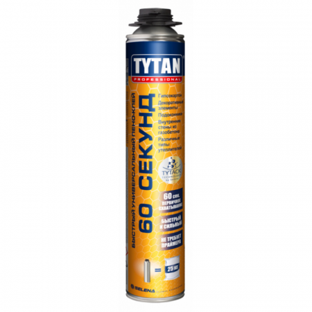 Пено-клей 60 секунд Tytan Professional 750 мл.