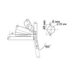 Петля угловая 165°  Slide-on MF 
