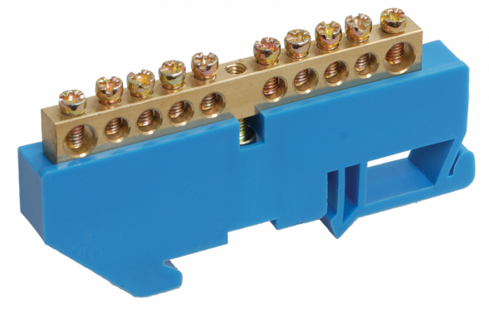 Шина нулевая ШНИ-6х9-10-Д-С на DIN-изол.  IEK