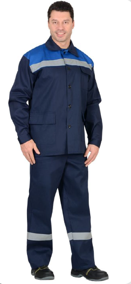 Костюм мужской "Производственник" куртка+брюки, 100% хлопок СОП