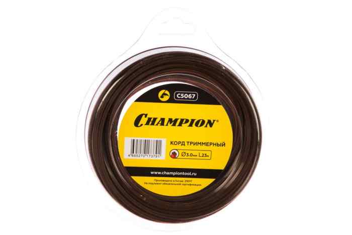 Леска триммерная CHAMPION 3,0мм х 23м Nylplus Square, квадрат 