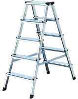 Стремянка алюминиевая Алюмет А7204 4 ступени двухсторонняя 3,7 кг