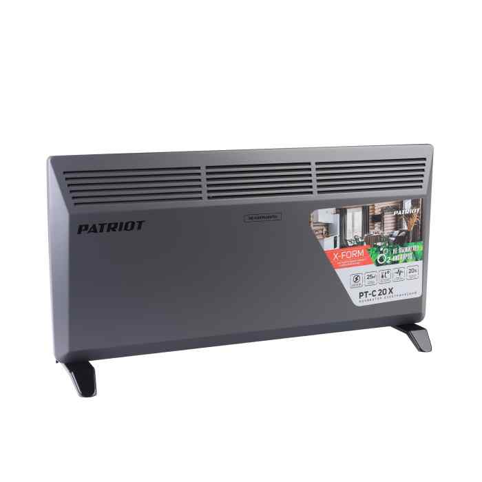 Конвектор электрический Patriot PT-C 20 X, 1000/2000 Вт., Х-образный монолитный нагревательный элеме