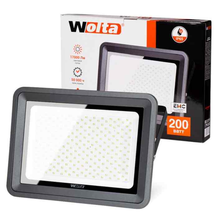 Прожектор светодиодный  200W 5500K IP 65 WFL-200W/06 "WOLTA"