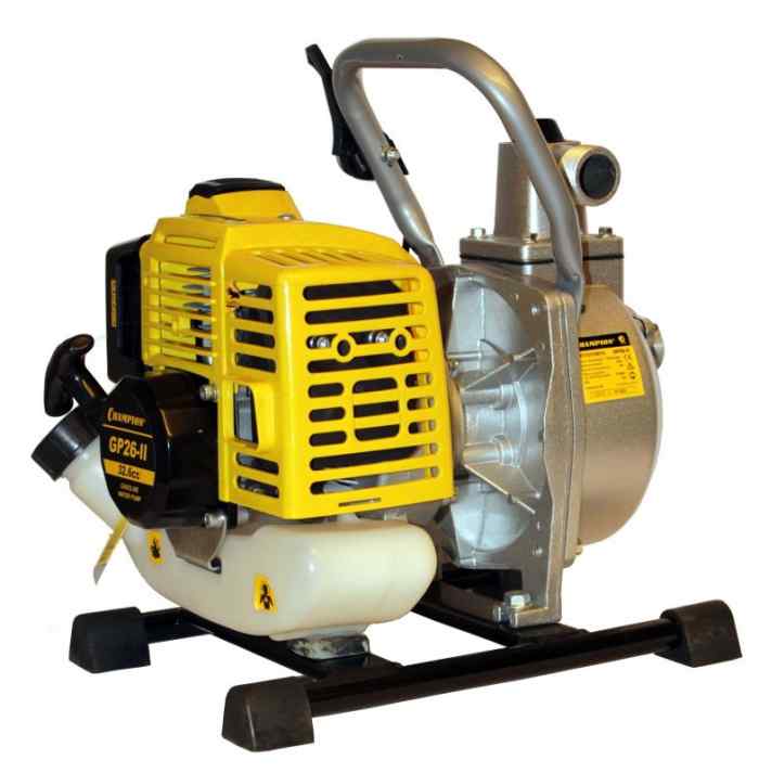 Мотопомпа CHAMPION GP27-II, 130л/мин,1.22л.с, 7 кг, 1", легкий старт